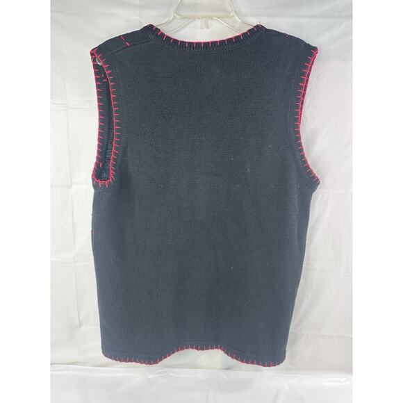 Vintage Ship 'N Shore Sport Christmas Tree Candy Canes Cardigan Sweater Size M - Picture 2 of 10